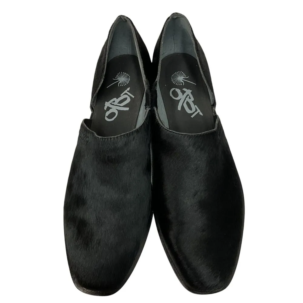 Otbt Black Calf Hair Coyote‎ Slip On Shootie Size 8.5M Low Heel Minimalist - Image 4