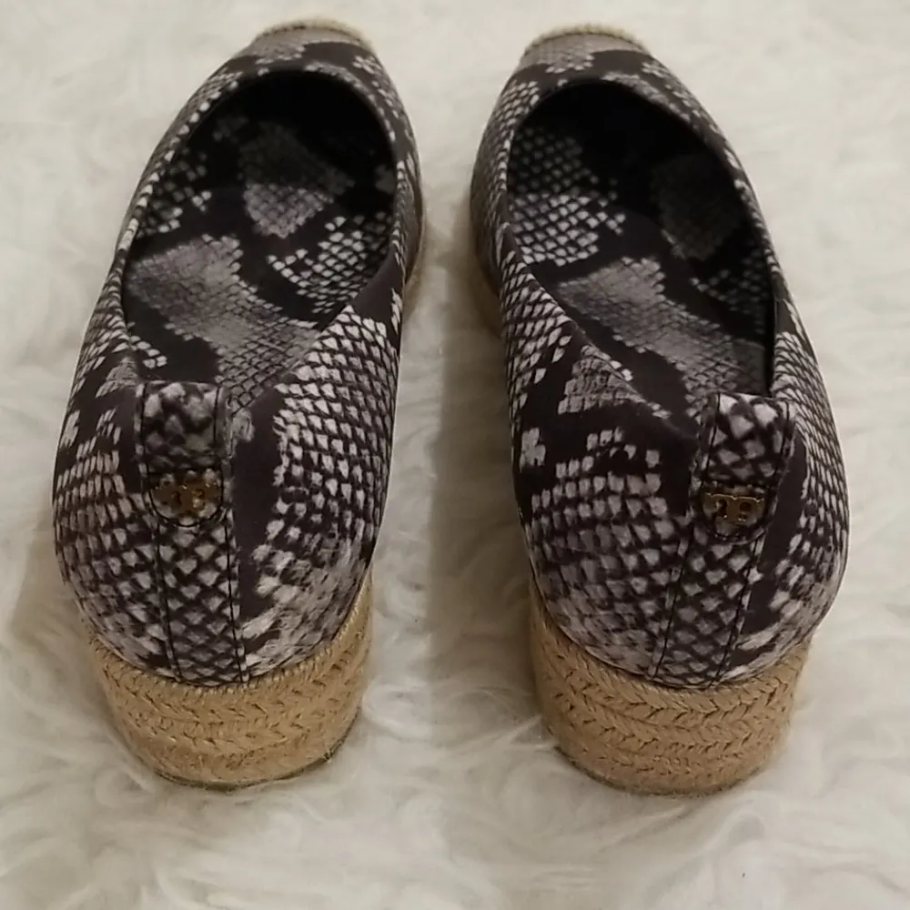 💕TORY BURCH💕 Heather Snakeskin Wedge Espadrilles - Image 8