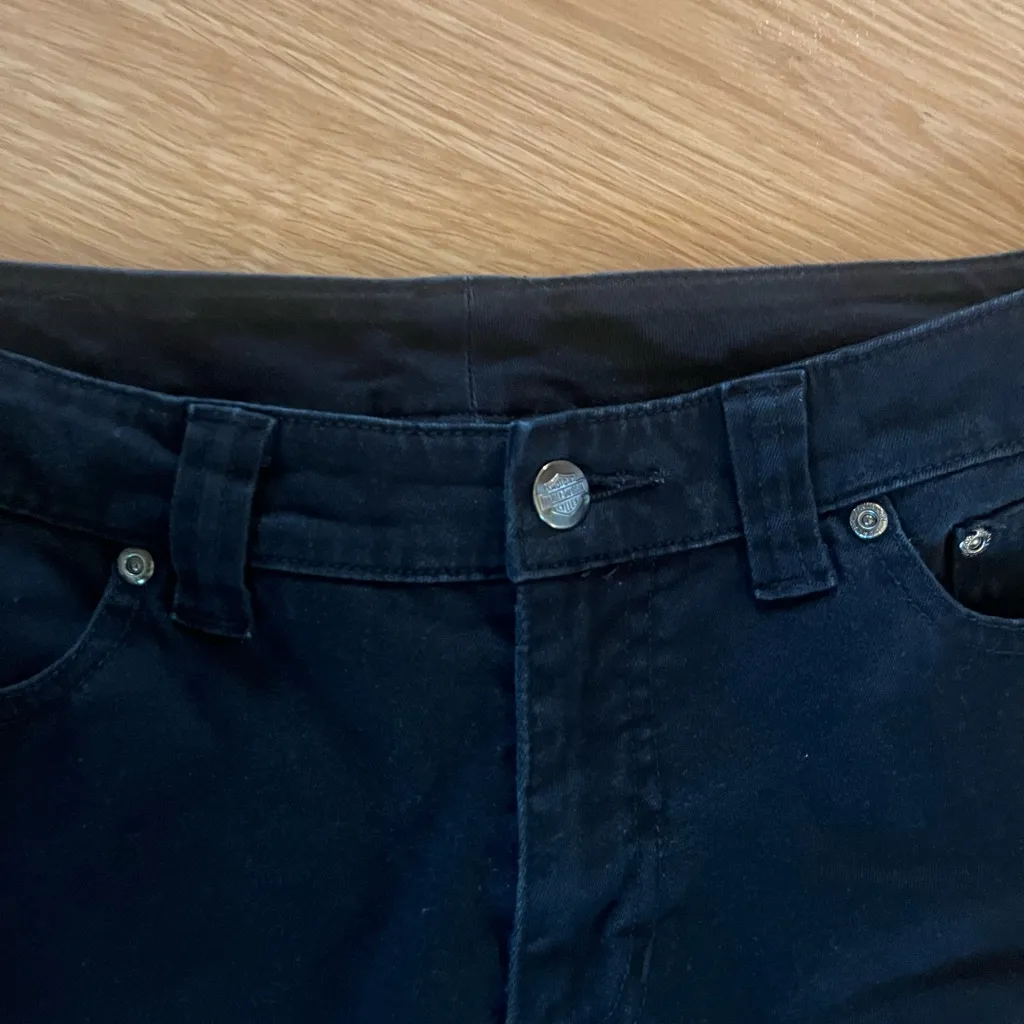 Harley Davidson lightweight black‎ jeans. Size 6 Black - Image 2
