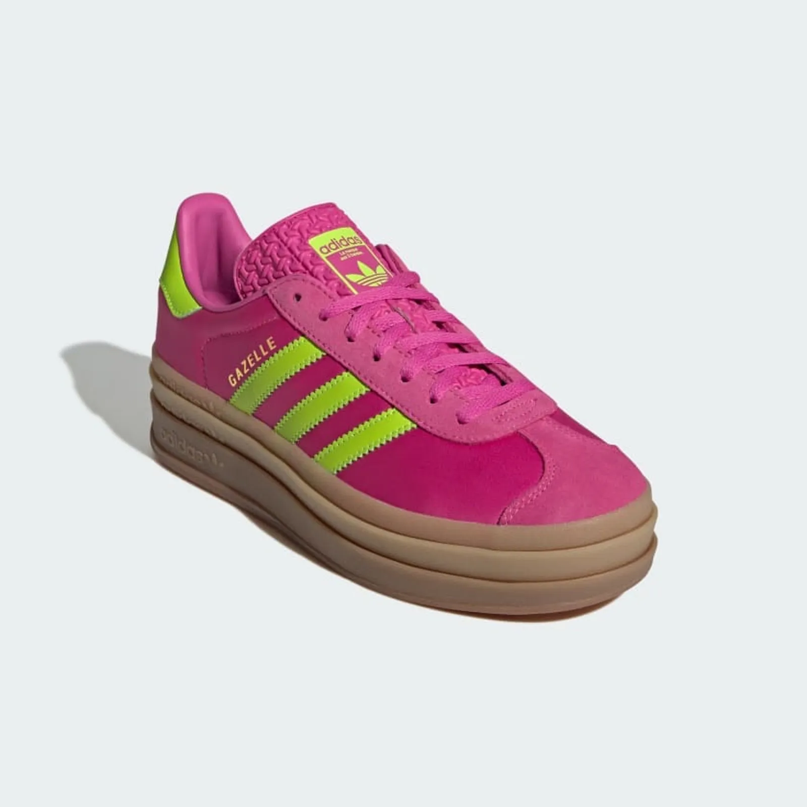 Adidas Gazelle Women’s Pink/Green Bold Sneakers - Image 4