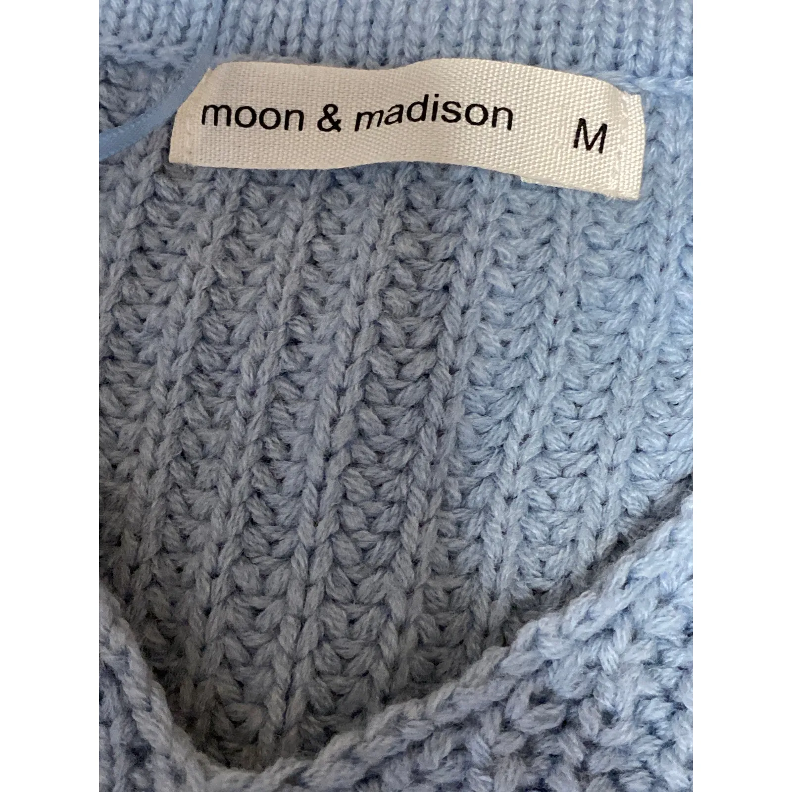 Moon & Madison Women's Blue Eyelet V - Image 3