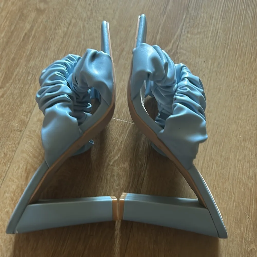 Baby Blue Nasty Gal Heels size 6 - Image 4