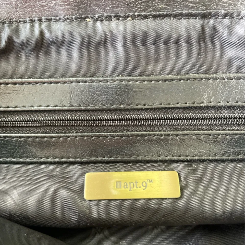 Vintage Y2K Apt. 9 Black Aged Brass Shoulder Bag Purse - Image 5