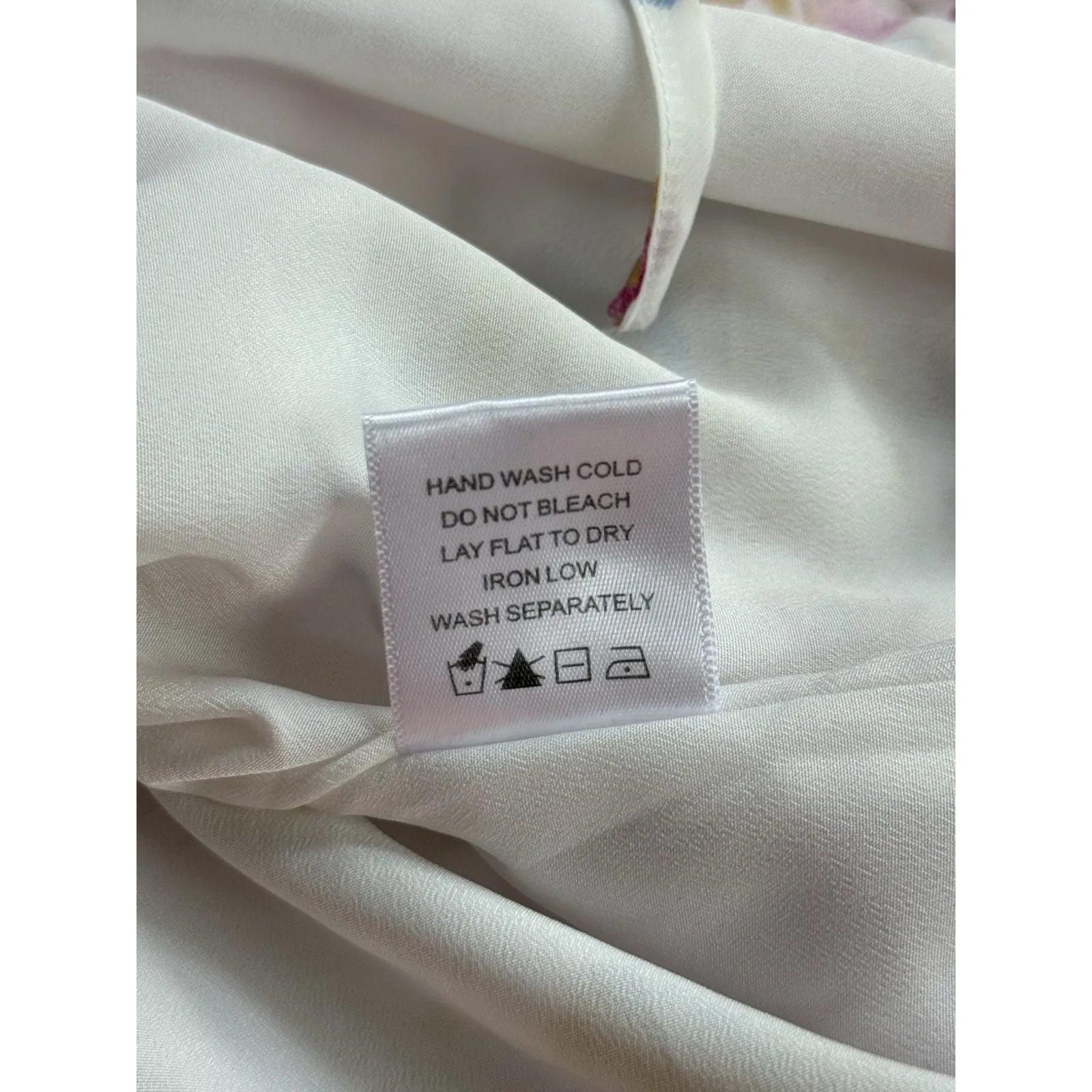 Majorelle Dress Womens Small White Pink Floral Zella Romance One Shoulder Ruffle - Image 5