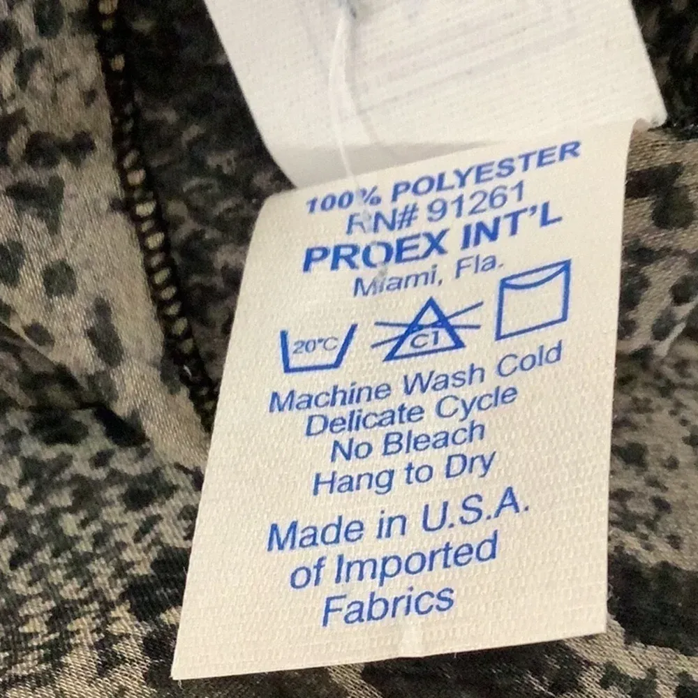 Zuliana Animal Print Long Sarong. One Size Fits Most. Made in USA New With Tags. Black - Image 4