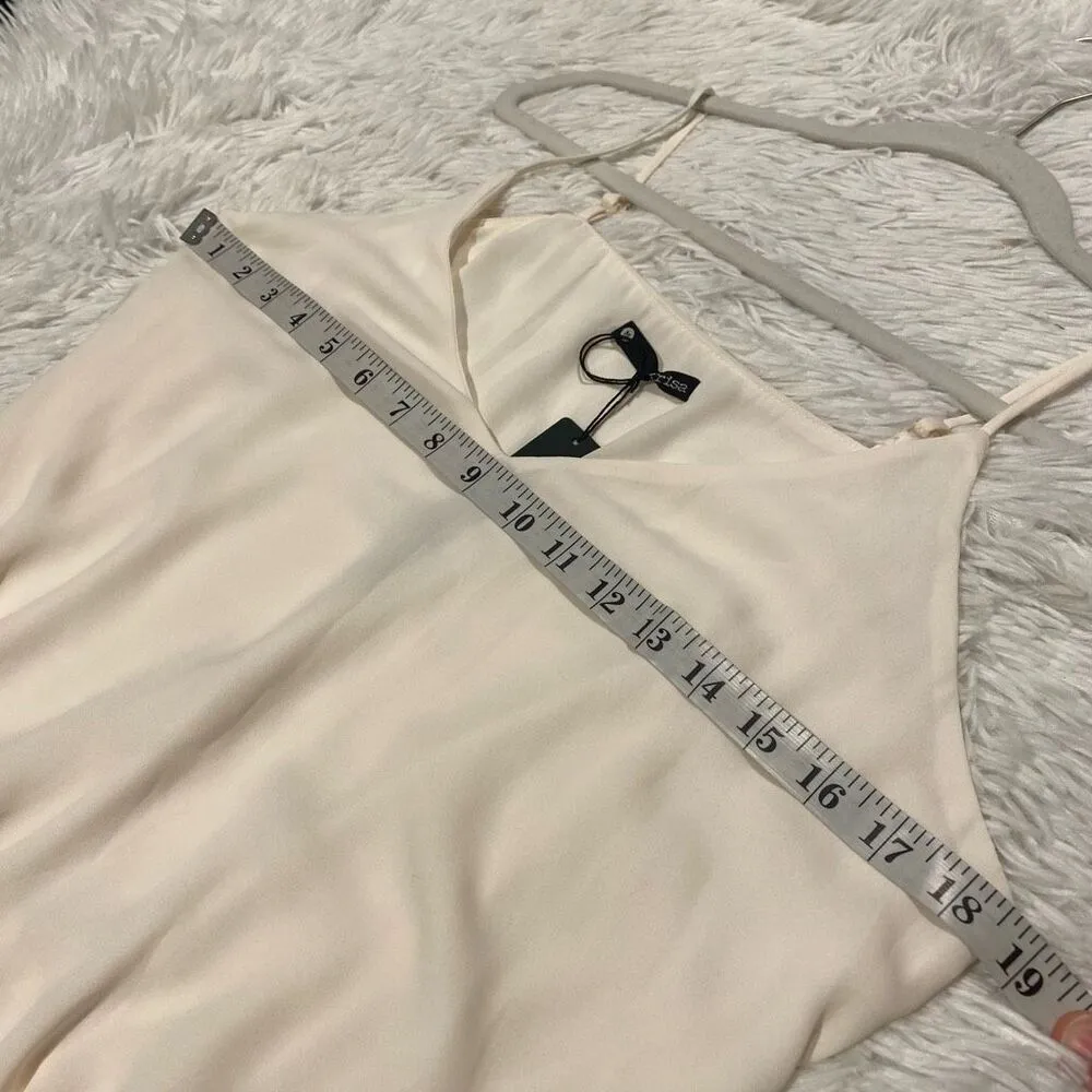 Krisa Revolve Smocked Cami Mini Dress in Cream Medium NEW - Image 4