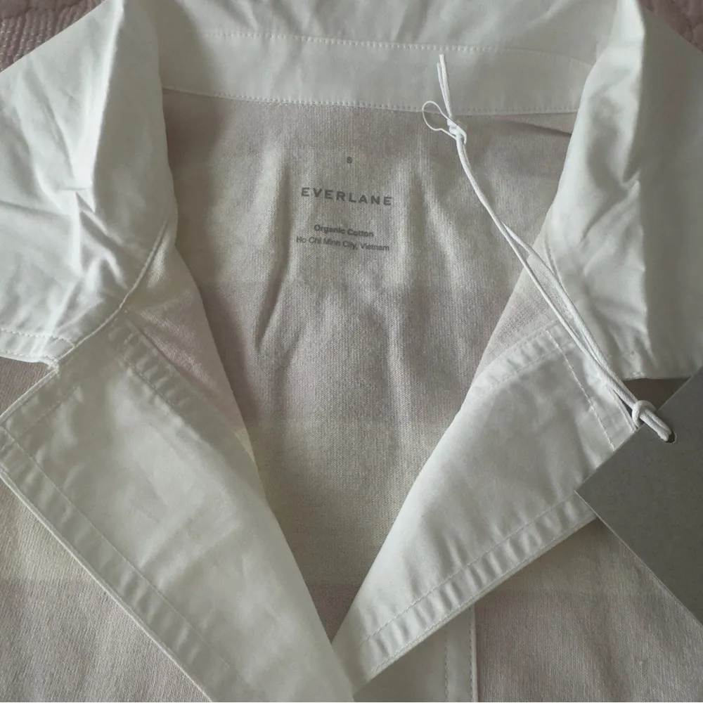 Everlane The Retro Jersey Organic Cotton Oversized Purple Stripe Polo Size S - Image 12