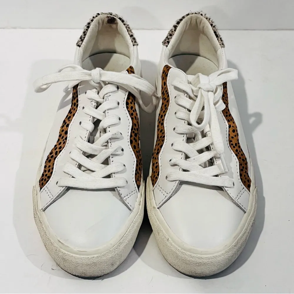 Sidewalk Low-Top Sneakers in Leather and Calf Hair: Size 6.5 - Image 4