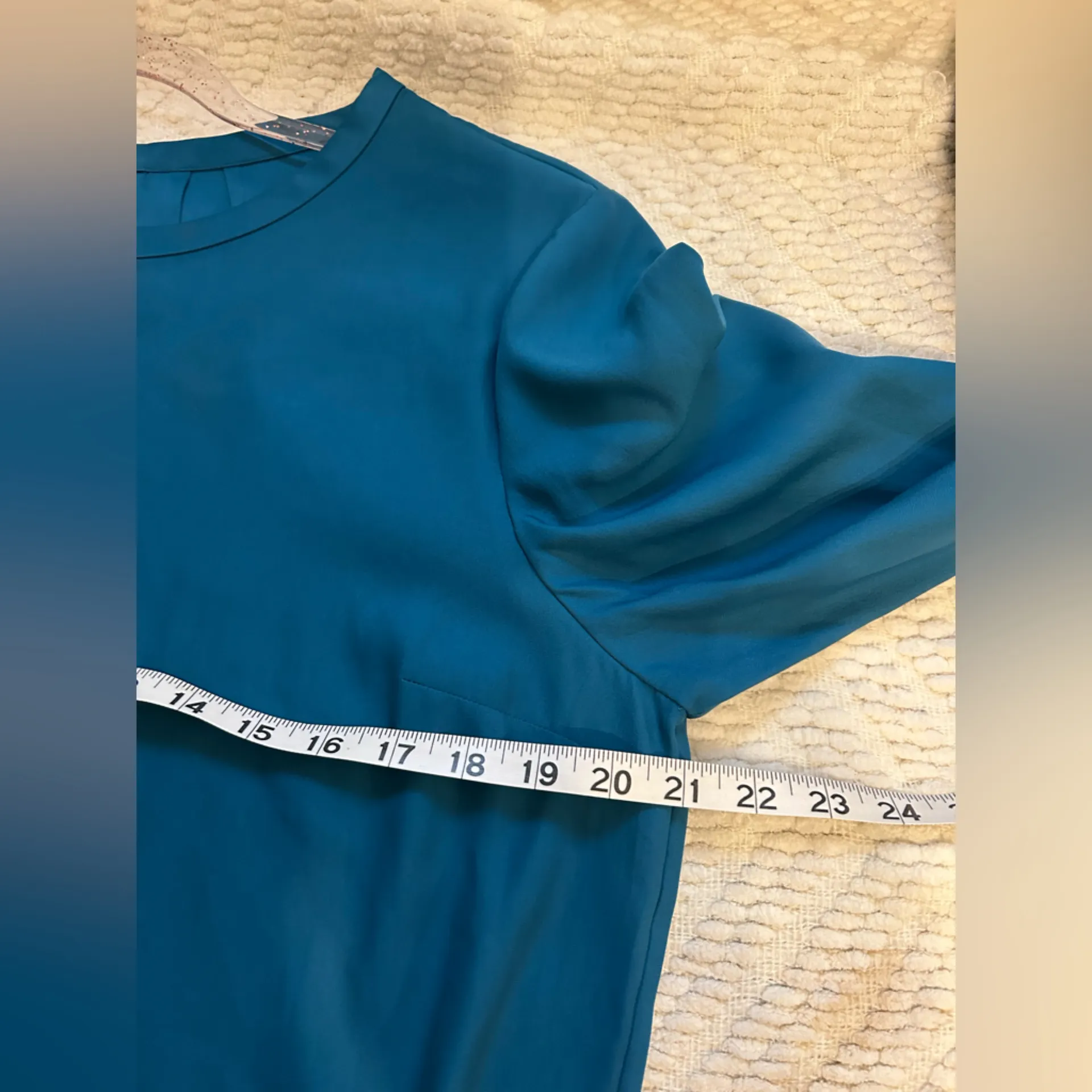 Pendleton Teal Blouse with Long Sleeves - Image 4