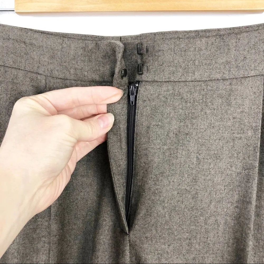 New  Akris Punto Maiko Pleated Flattering High Waisted 100% Wool Trousers Pants - Image 7