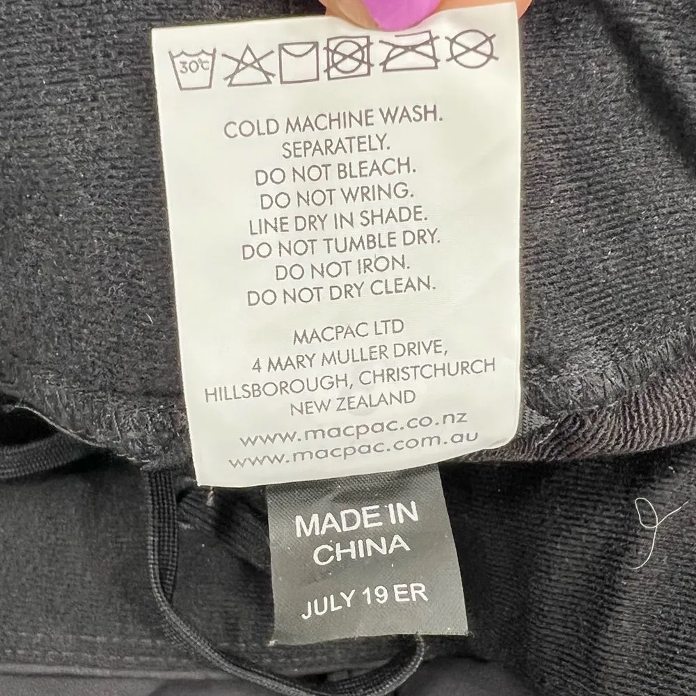 Macpac Women's Winter Hike Tight Softshell‎ Pants Black Sz 8 - Image 12