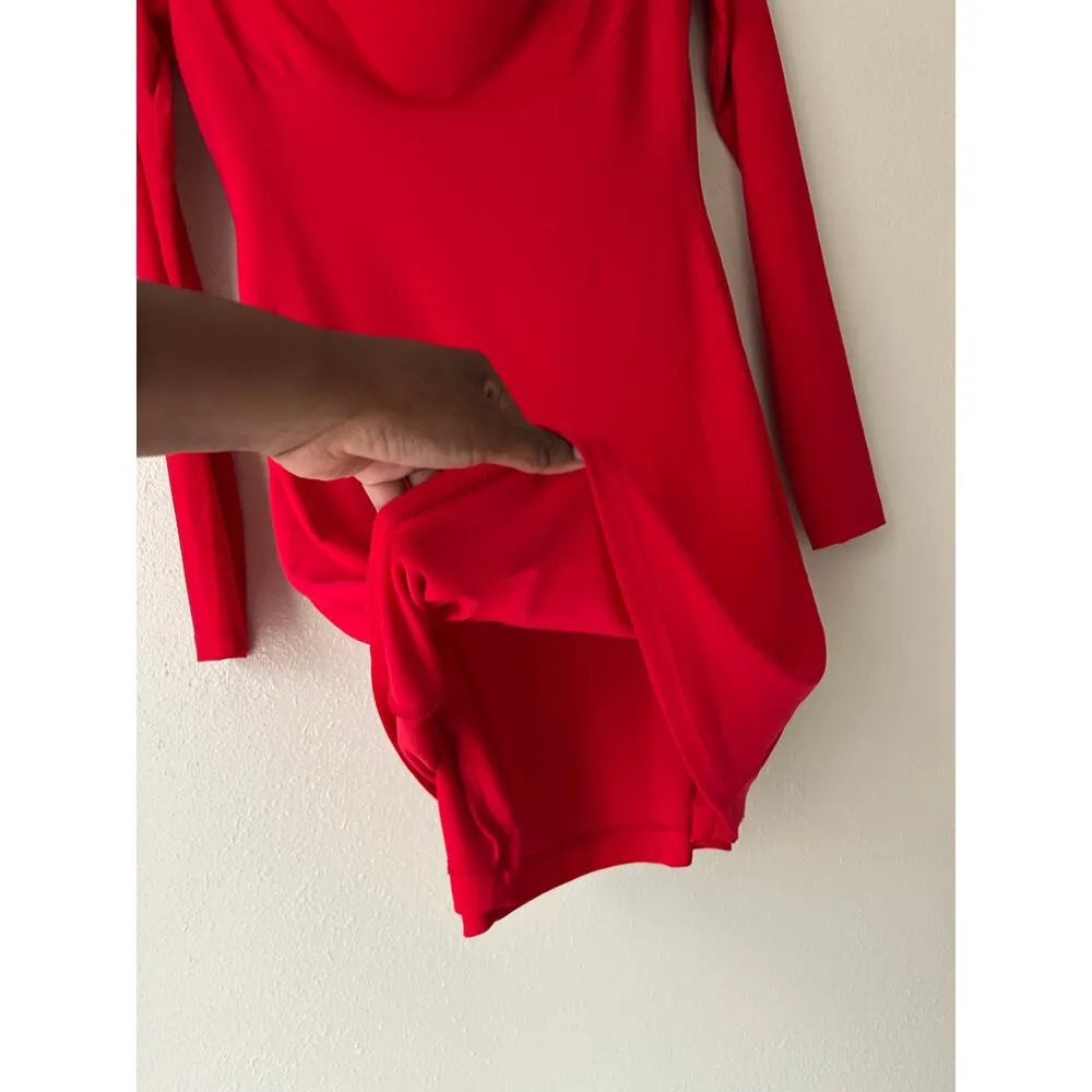 Siena Red Cowl Neck Dress Size Medium - Image 7