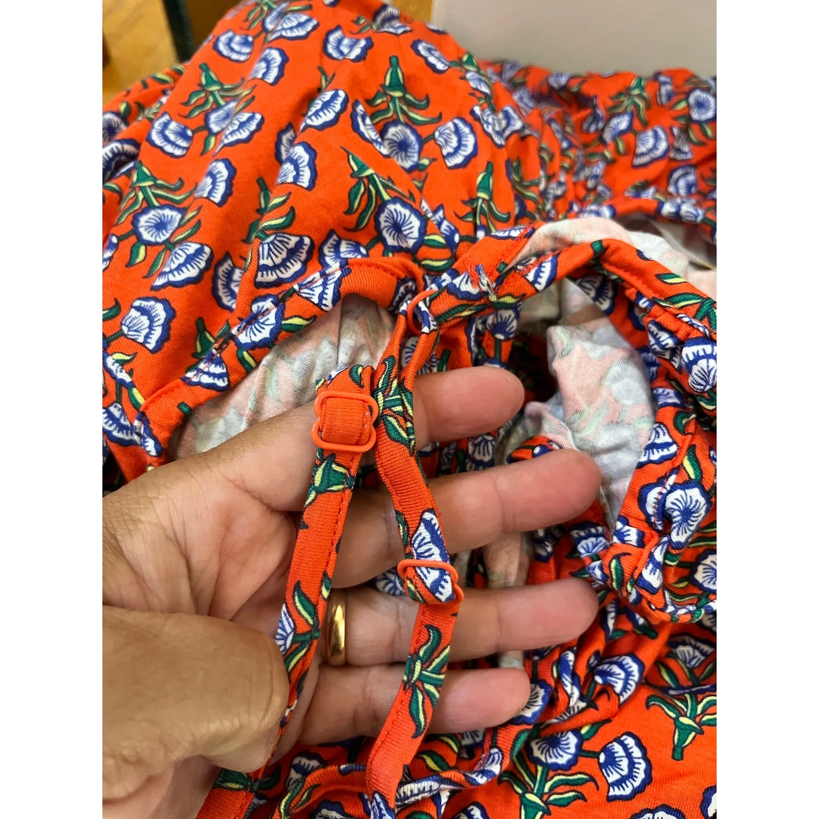 Boden New Firecracker Poppy Floral Adjustable Straps Tie Waist Jersey Dress - Image 8