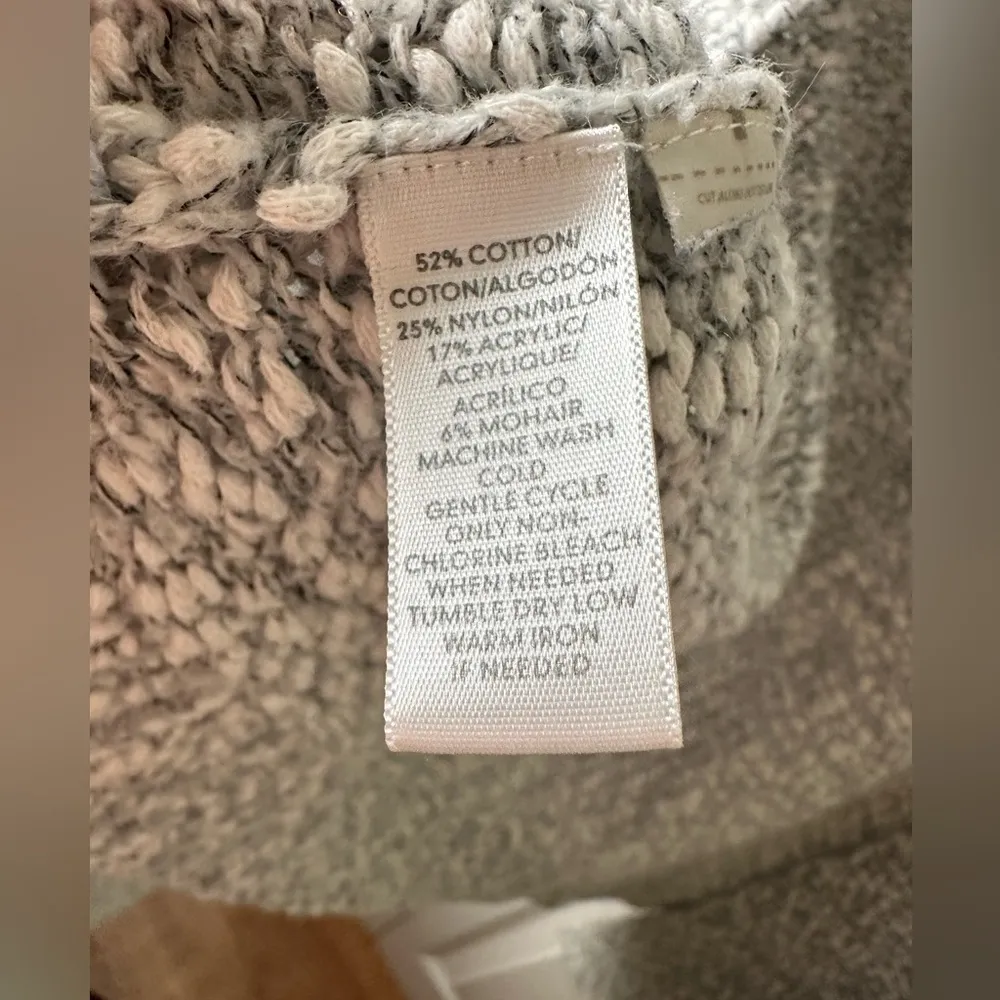 Lou & Grey Sweater Womens S Open Cardigan Chunky Knit Pockets Coastal Demure - Image 6