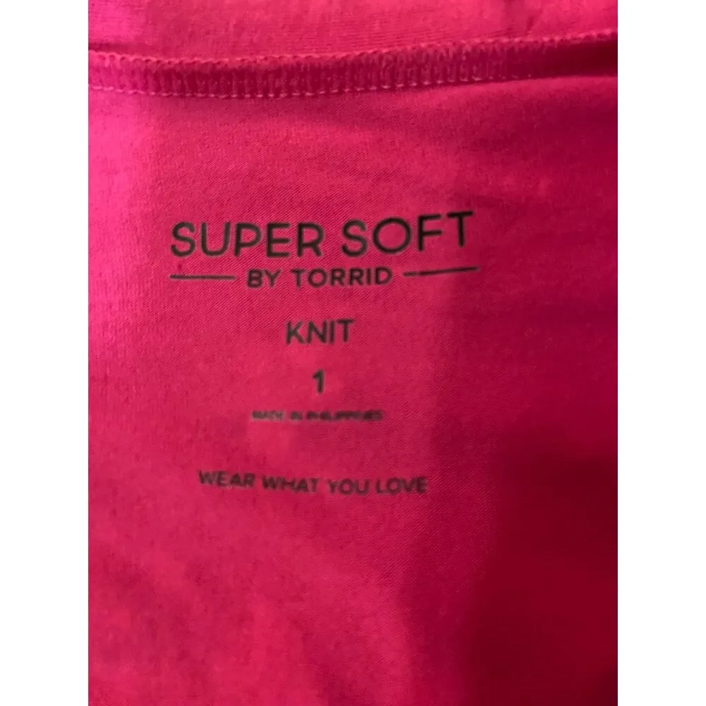 Torrid Super Soft Cardigan Knit Womens 1 (1X 14/16) Used Pink - Image 7