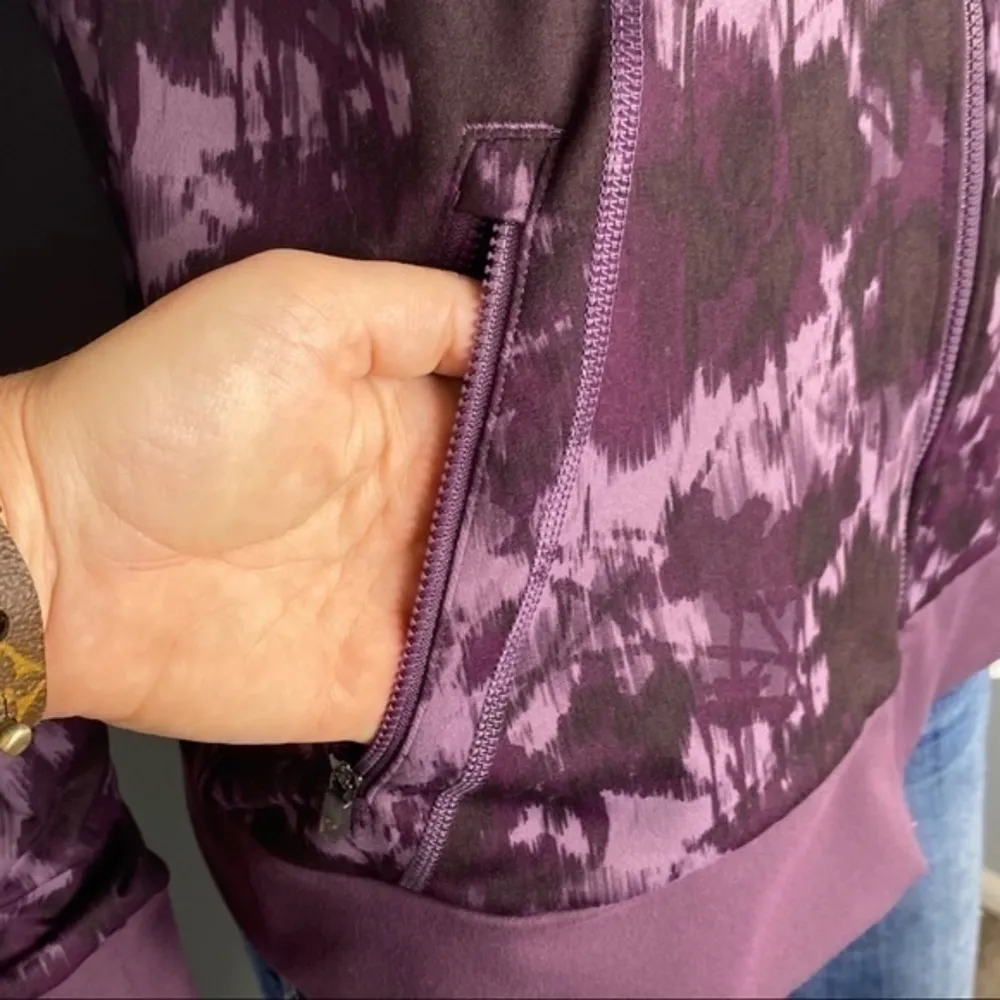 Columbia Purple Zip Up Activewear Jacket Women’s M Stretch 4 Pocket Athleisure - Image 4