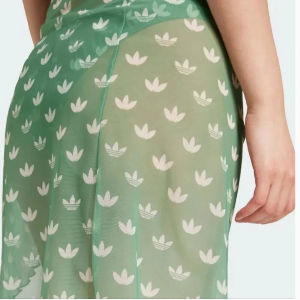 NWT ADIDAS monogram trifold logo skirt cover up sarong mesh one size Reversible - Image 4