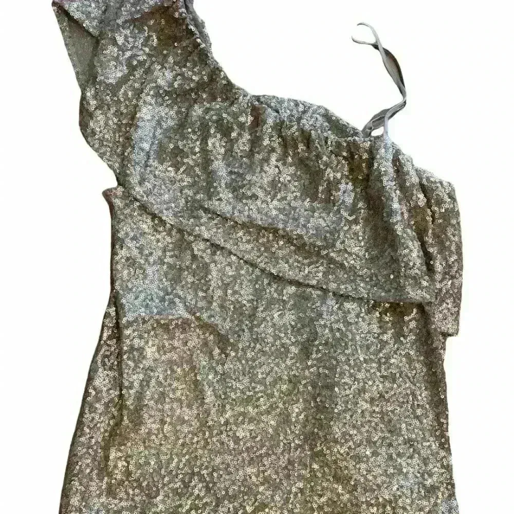 BB Dakota Women's Medium M Sequin One Shoulder Shirt NWT - Image 2