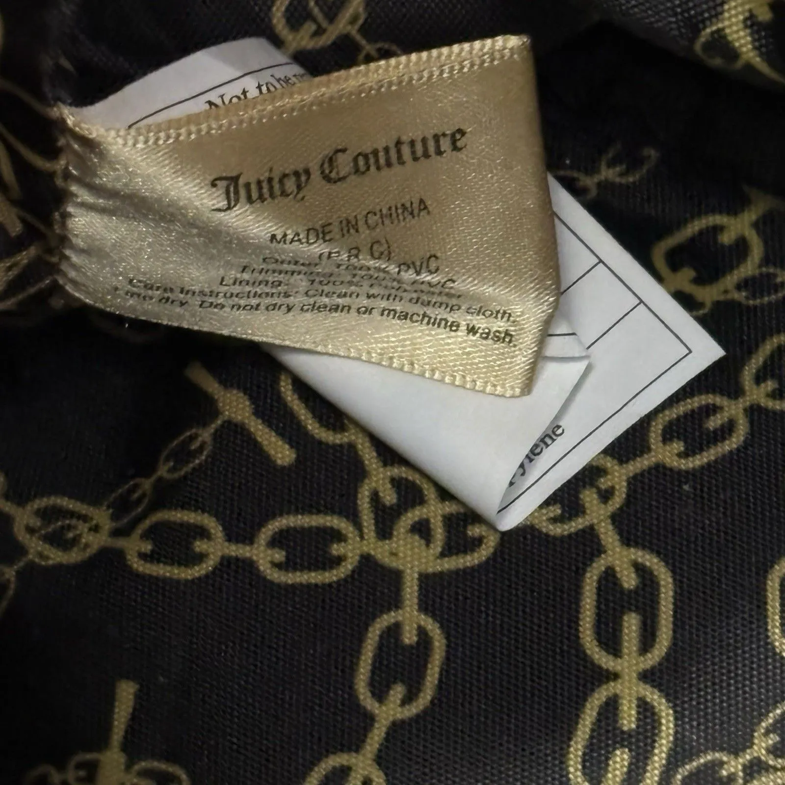 Y2kJuicy Couture Hot Pink Drawstring Bucket Backpack Gold Hardware Black Straps - Image 6