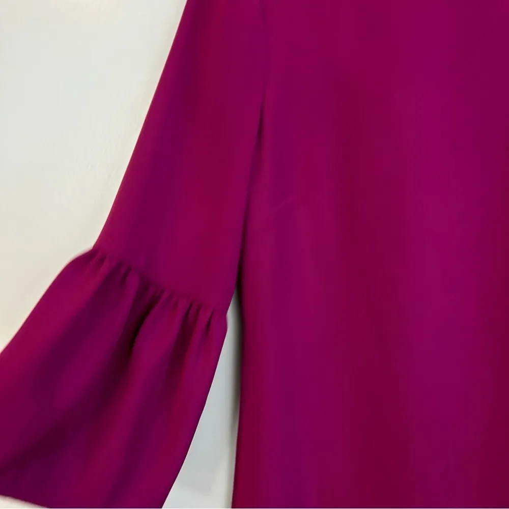 NWT Cynthia Steffe Raspberry 'Cora" Trumpet Sleeve Crepe Shift Mini Dress Sz 0 - Image 6