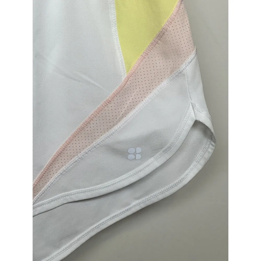 Sweaty Betty Women's Size Large High Rise Track Speed White 3" Running Shorts - Image 3