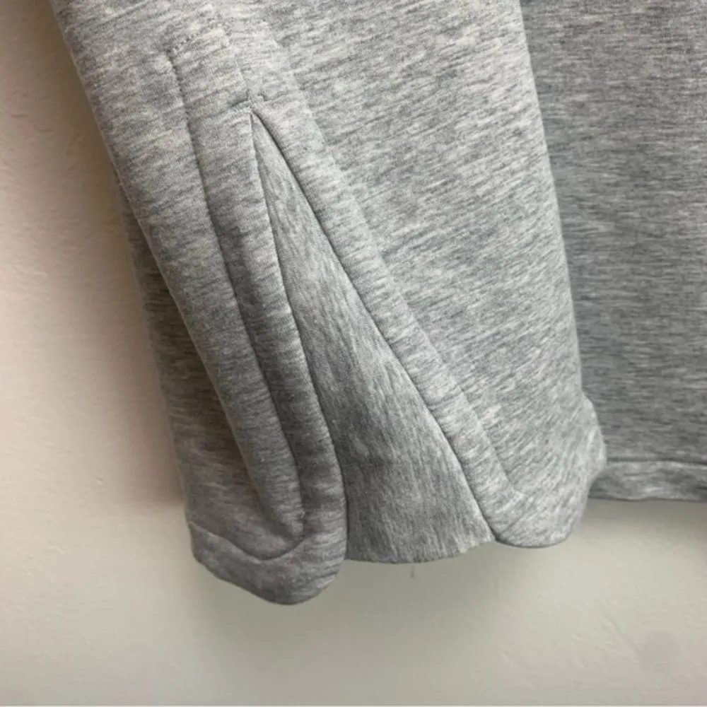 Athleta Heathered Gray Short Sleeve Sweatshirt Mini Dress - Image 8
