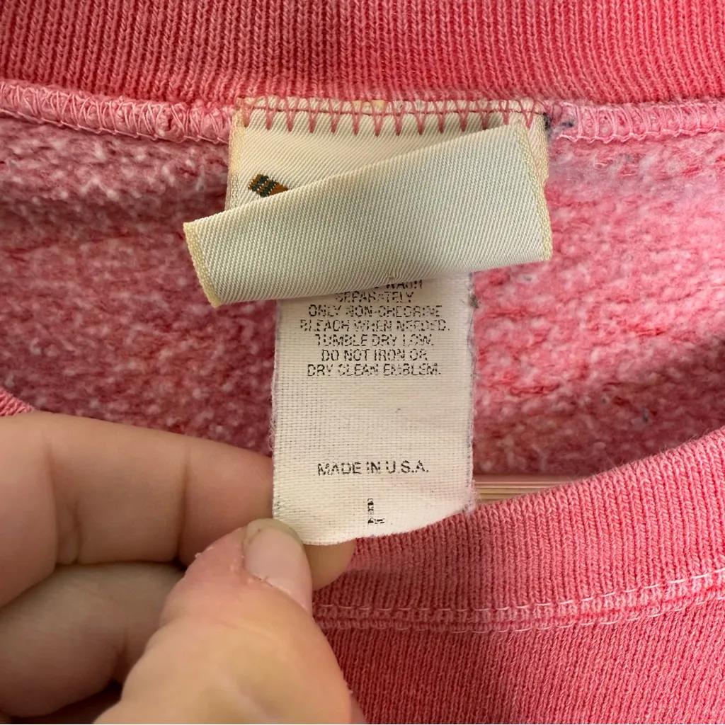 Vintage Oarsman 913 Chautauqua Sweatshirt Made in USA – Size Large Tennessee Pink - Image 5