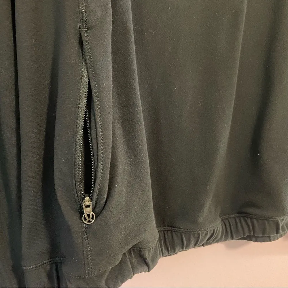 LuluLemon Athletica Running Jacket Black Quarter Zip Sweatshirt Pullover Medium - Image 4