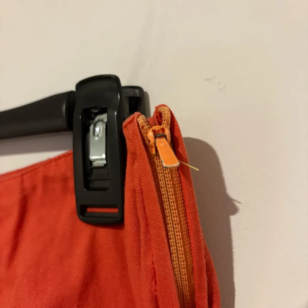 Funky People Skirt Cotton Print Embroidered Orange Skirt size medium - Image 3