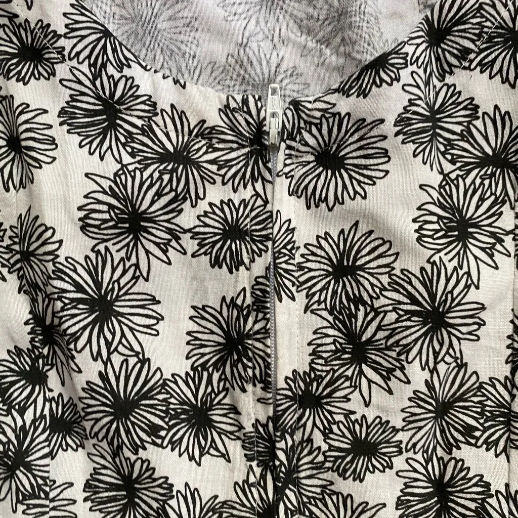 Mata Traders Ethical Natural Fibers Floral Midi Dress Small Dainty Earthy Hippie Black - Image 7