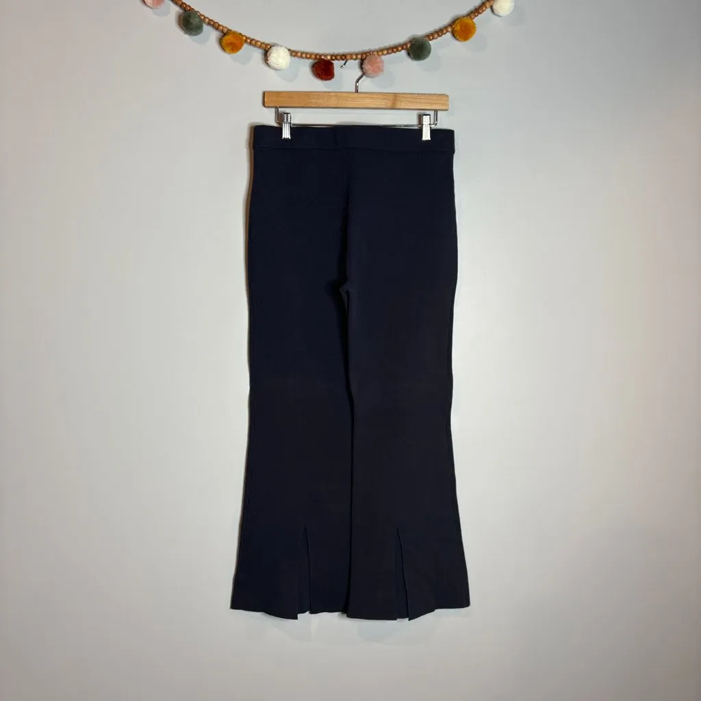 COS Navy split back cropped knit pull on pants - Image 4