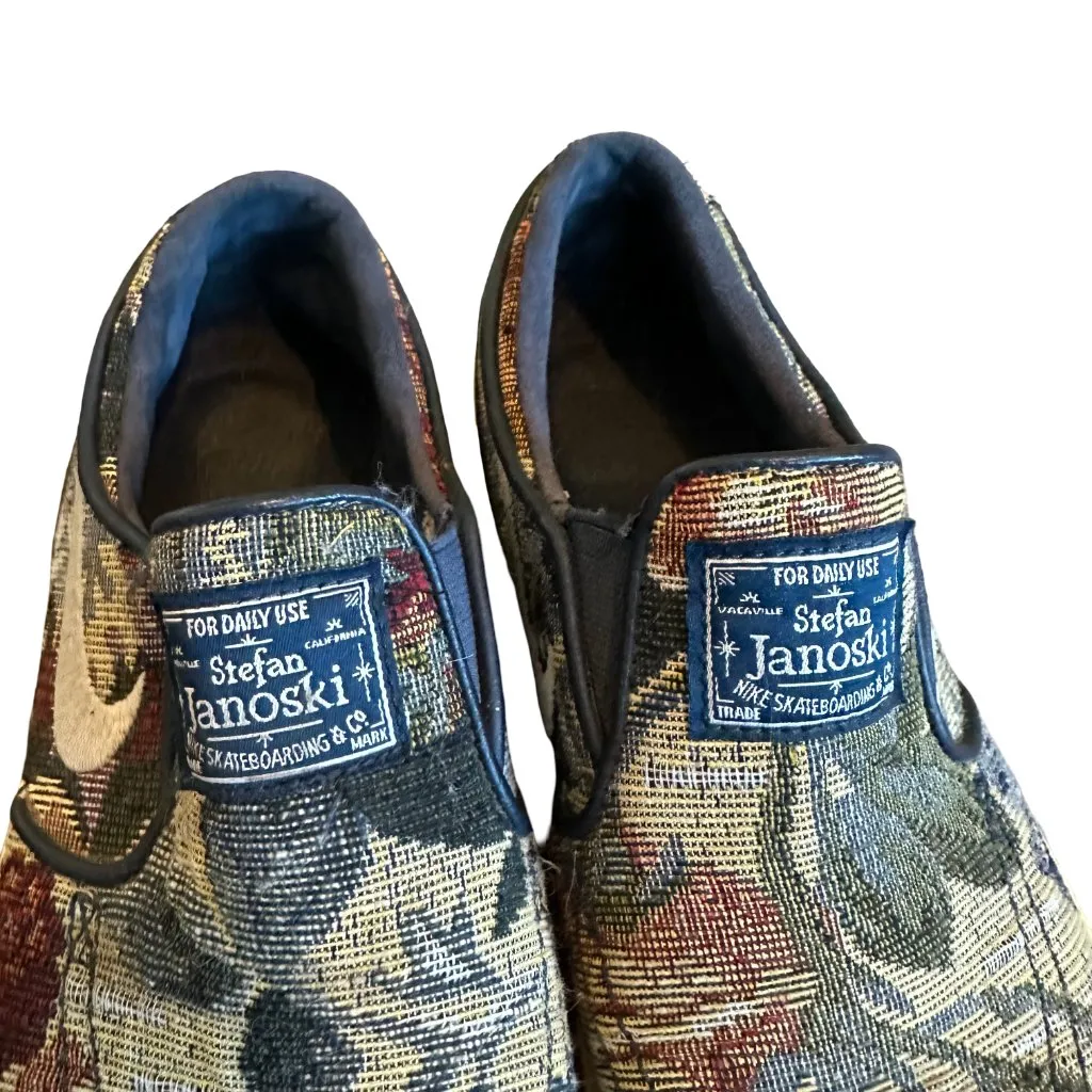 Nike Stefan Janoski Floral Tapestry Slip-On Shoes Rare Style Flats Size 5.5 Mens - Image 12