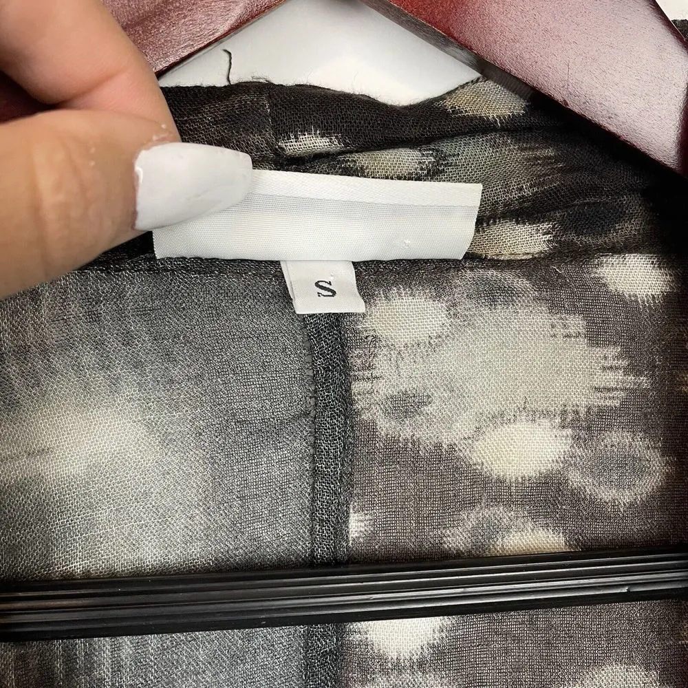 Bryn Walker Draped Cardigan Lagenlook Sweater brown Gray Waterfall Small Wool - Image 6