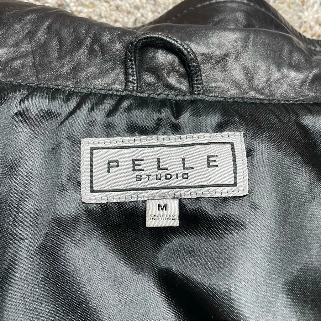 Pelle Studio By Wilson’s Leather Full Zip Genuine Leather Jacket Black Medium M - Image 5