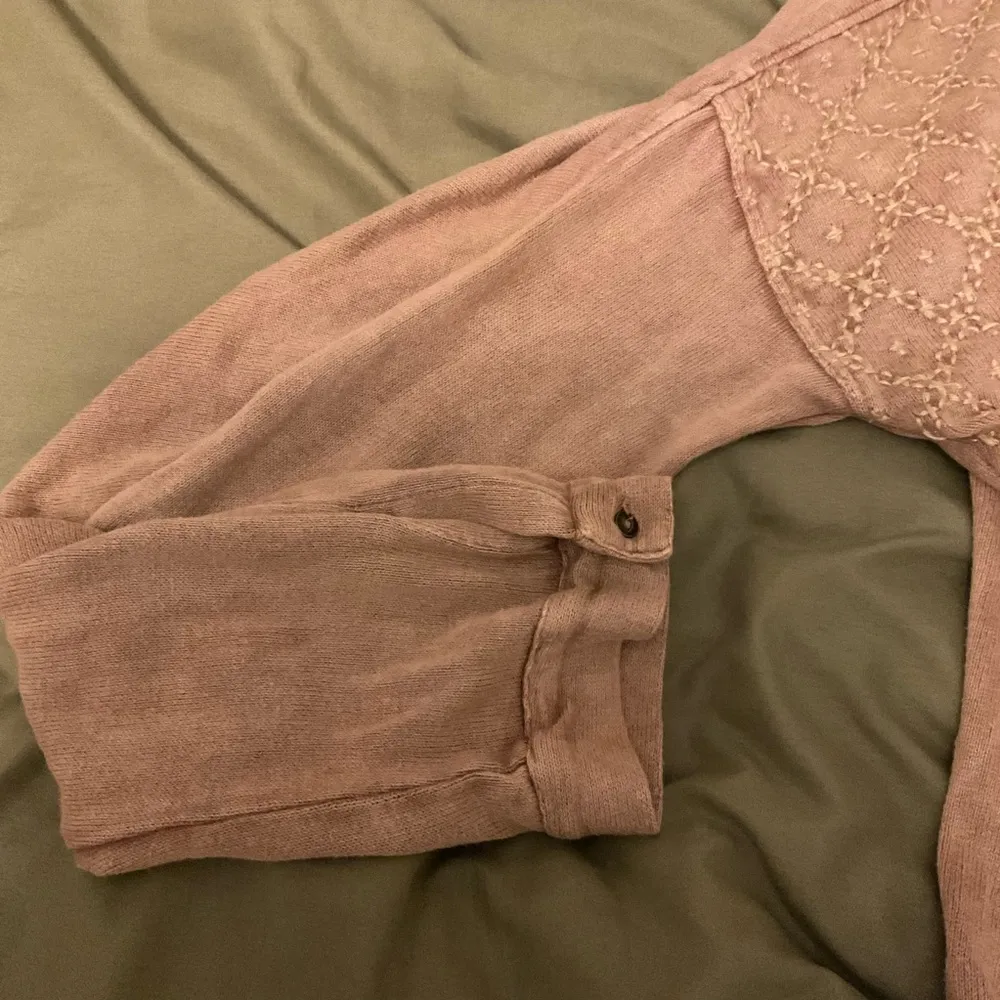 Free People Free Spirit Henley Top Embroidered Hi Low Button Oversized Tunic s - Image 13