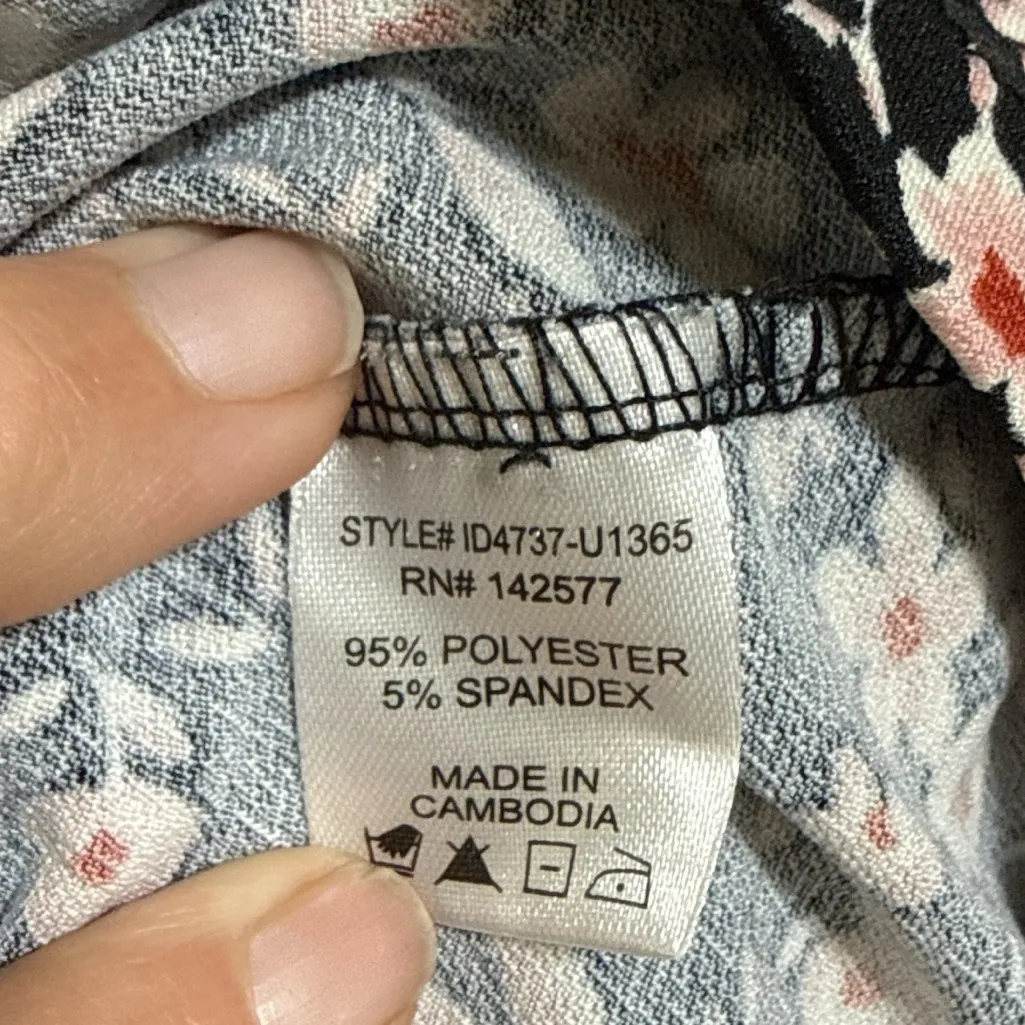 Iris Floral Puff Sleeve Milkmaid Bodycon Mini Dress Black Pink Small - Image 9