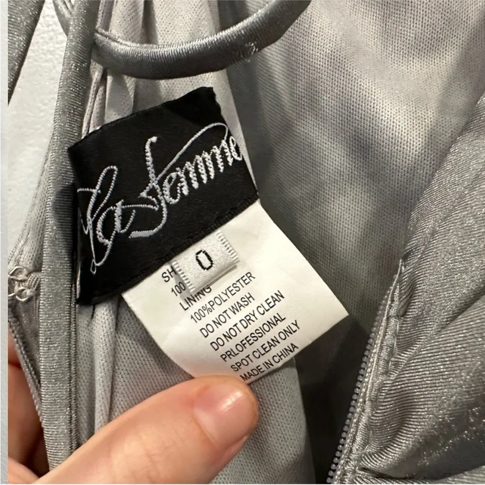 La femme 28296 Silver Dress 0 - Image 7