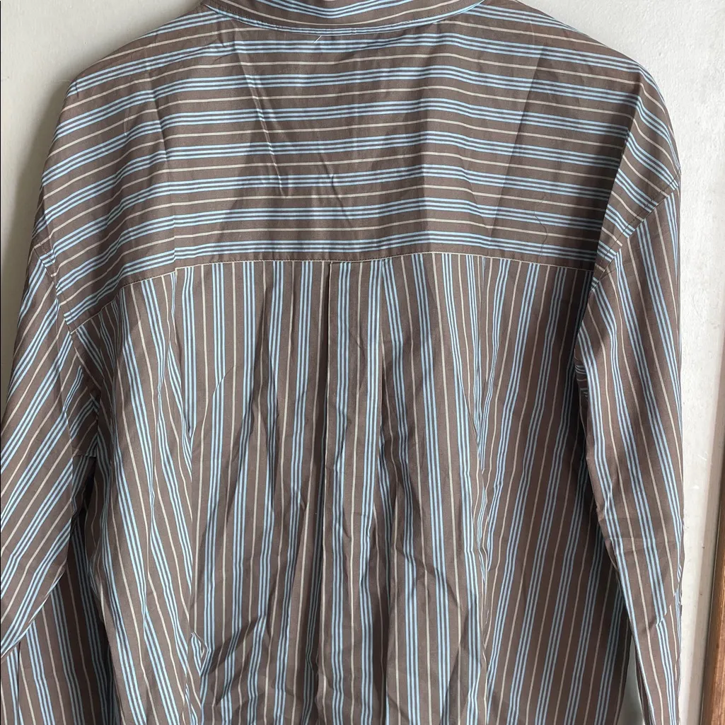 Frankie’s Bikinis Griffin Striped Button Up Shirt Ocean Stone - Image 11