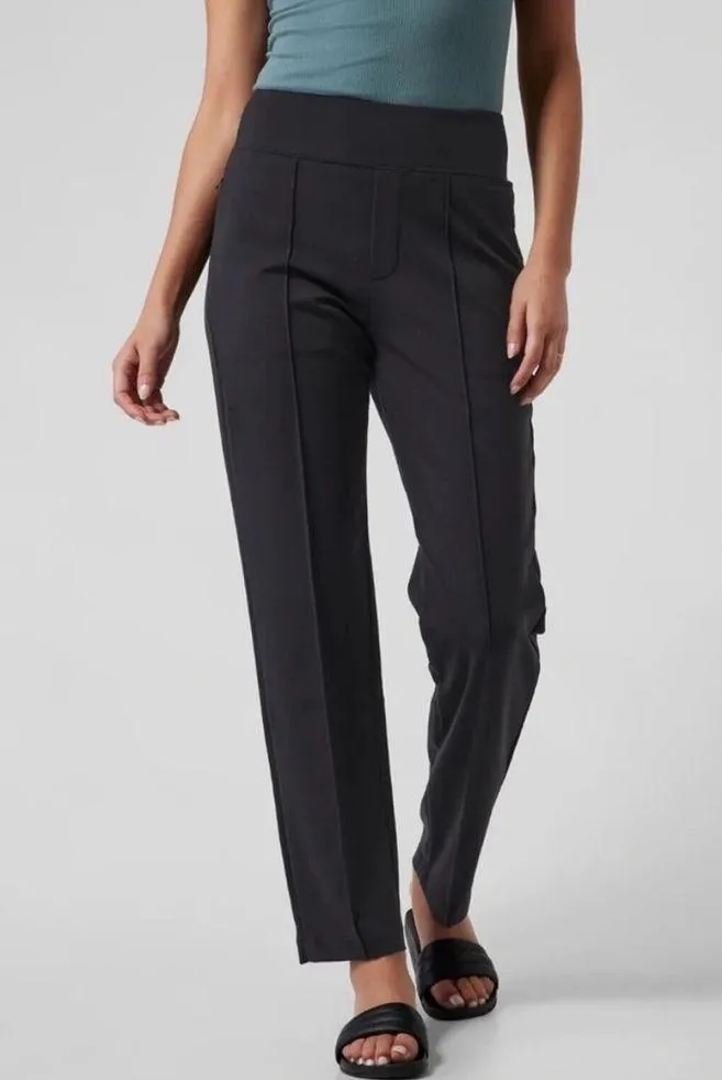 Athleta Eastbound Straight Pull-On Casual Pant Black 4 - Image 4