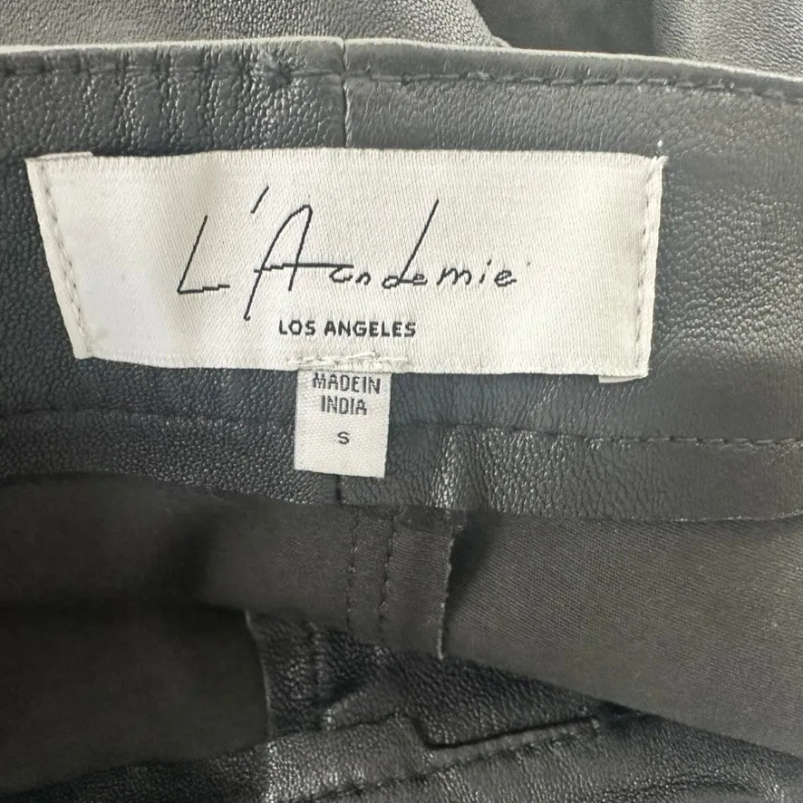 L'Academie Maja Leather Short Size Small Black Revolve Fashion Rock Glam Party - Image 5