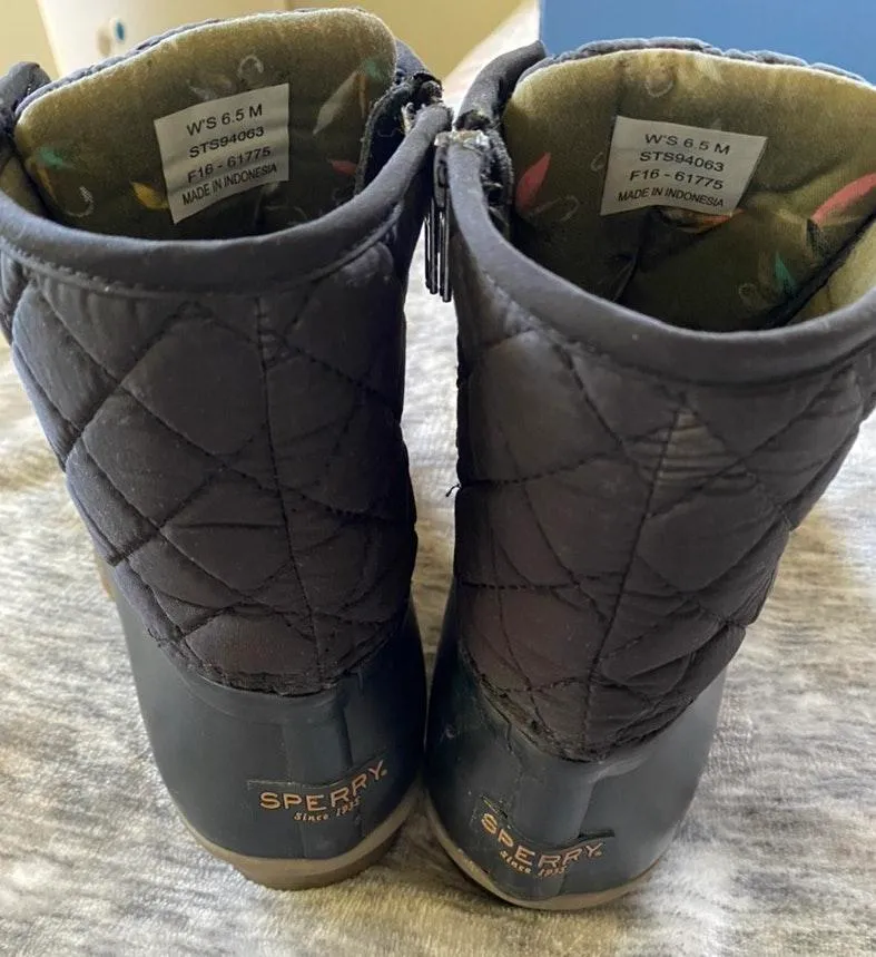 Sperry Black Quilted Duck Boot - Image 3