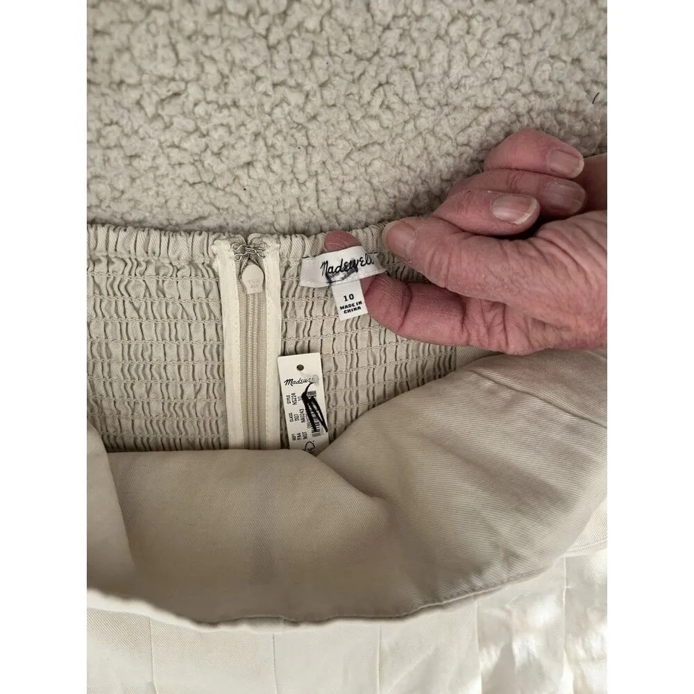 Madewell Jumpsuit Drapey Twill Sleeveless Wide-Leg Tank Muted Stone Size 10 - Image 9