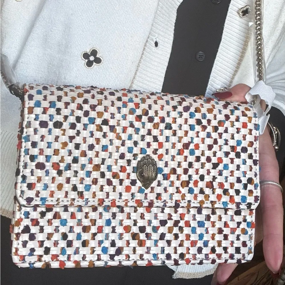 Kurt Geiger Authentic  Leather/braided magnetic closure flap eagle head Crosby - Image 7