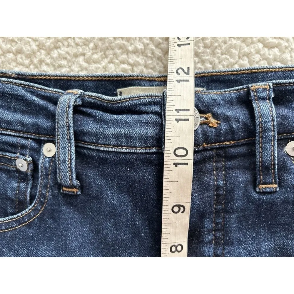 Madewell The Perfect Vintage Jean High Rise Cotton Wool Indigo Blue Sz 27 Tall - Image 8