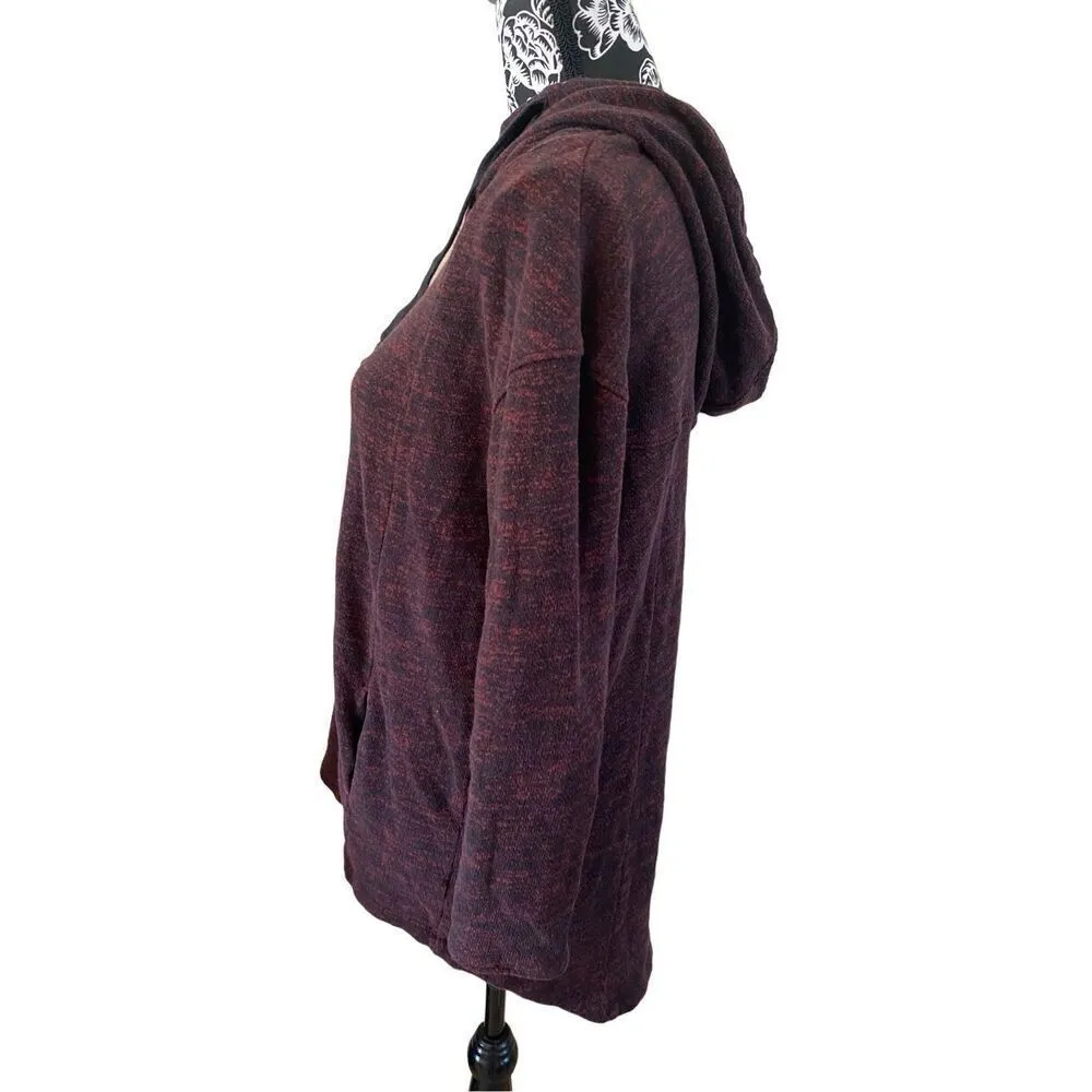 Mossimo Pullover Hooded Sweatshirt 3/4 Sleeve Hoodie Casual Lounge School Basic Gray - Image 3