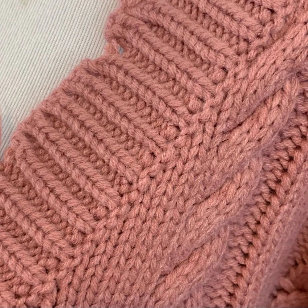 Cloud Ten distressed crop sweater dusty pink M - Image 5