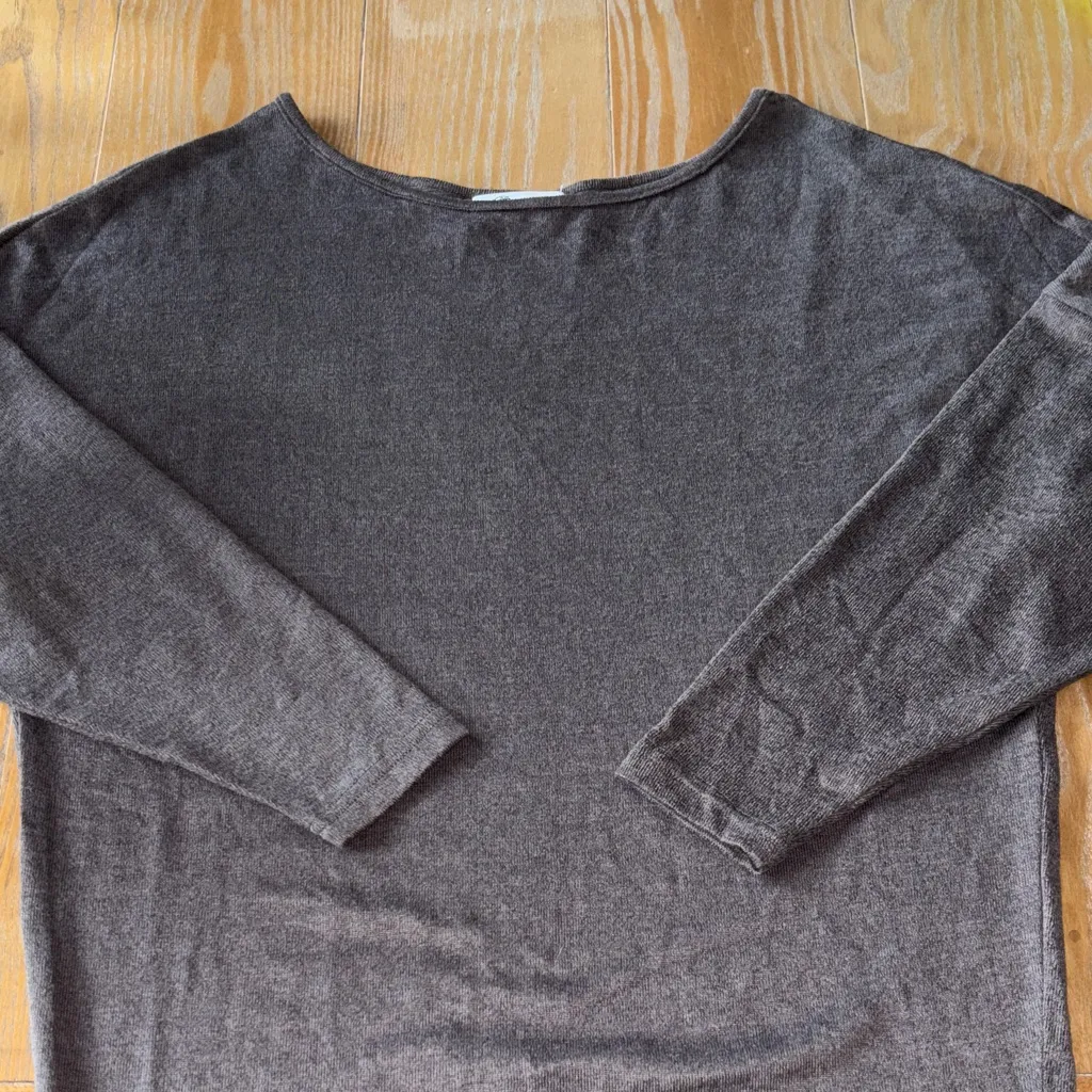 Cupshe  Drop Shoulder Tunic Size XS Grey/Brown - Image 4