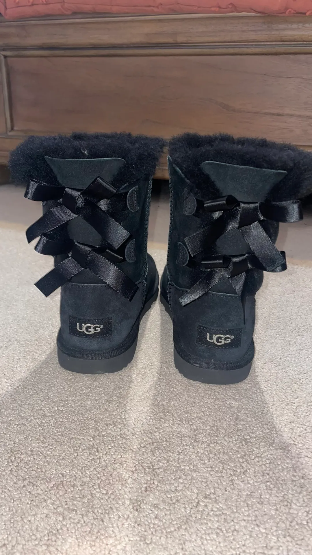 UGG Black Bow  Bailey Boots - Image 2