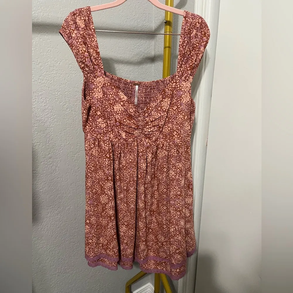 FREE PEOPLE Tabitha Mini Dress in Floral Combo - Image 5