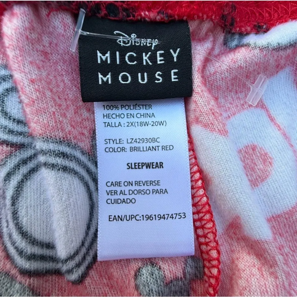 Disney Mickey Mouse Soft Cozy Fleece Pajama Lounge Pants Women’s 2XL (18W-20W) - Image 5